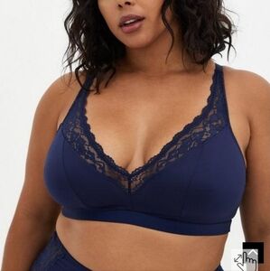Lightly Lined Microfiber Plunge Bralette